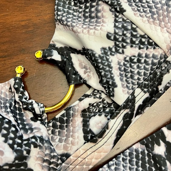 Sexy swim suit. High raise bottom. Animal print. Python. 2 pc - Picture 2 of 4